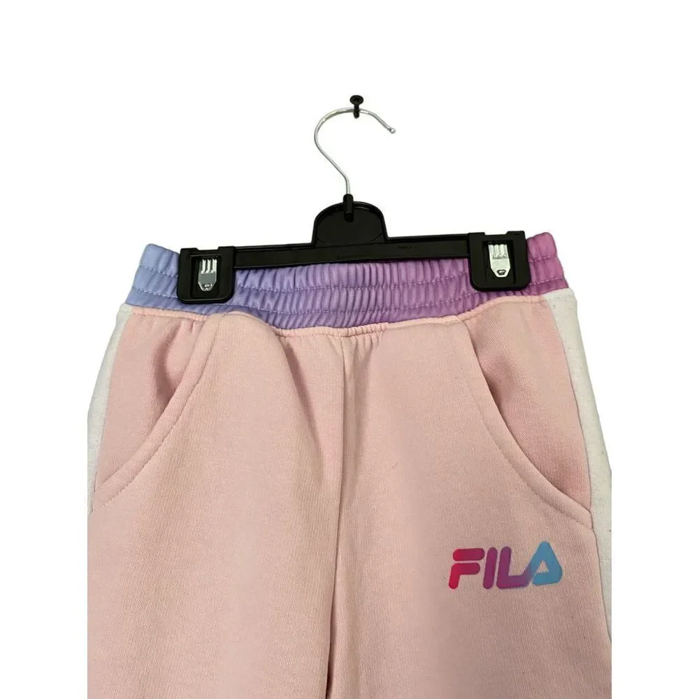 Fila girls front pocket elastic waist pink sweatpants size 4T￼